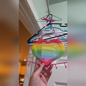 Heart Shaped Rainbow Jewelry Hanging Holder